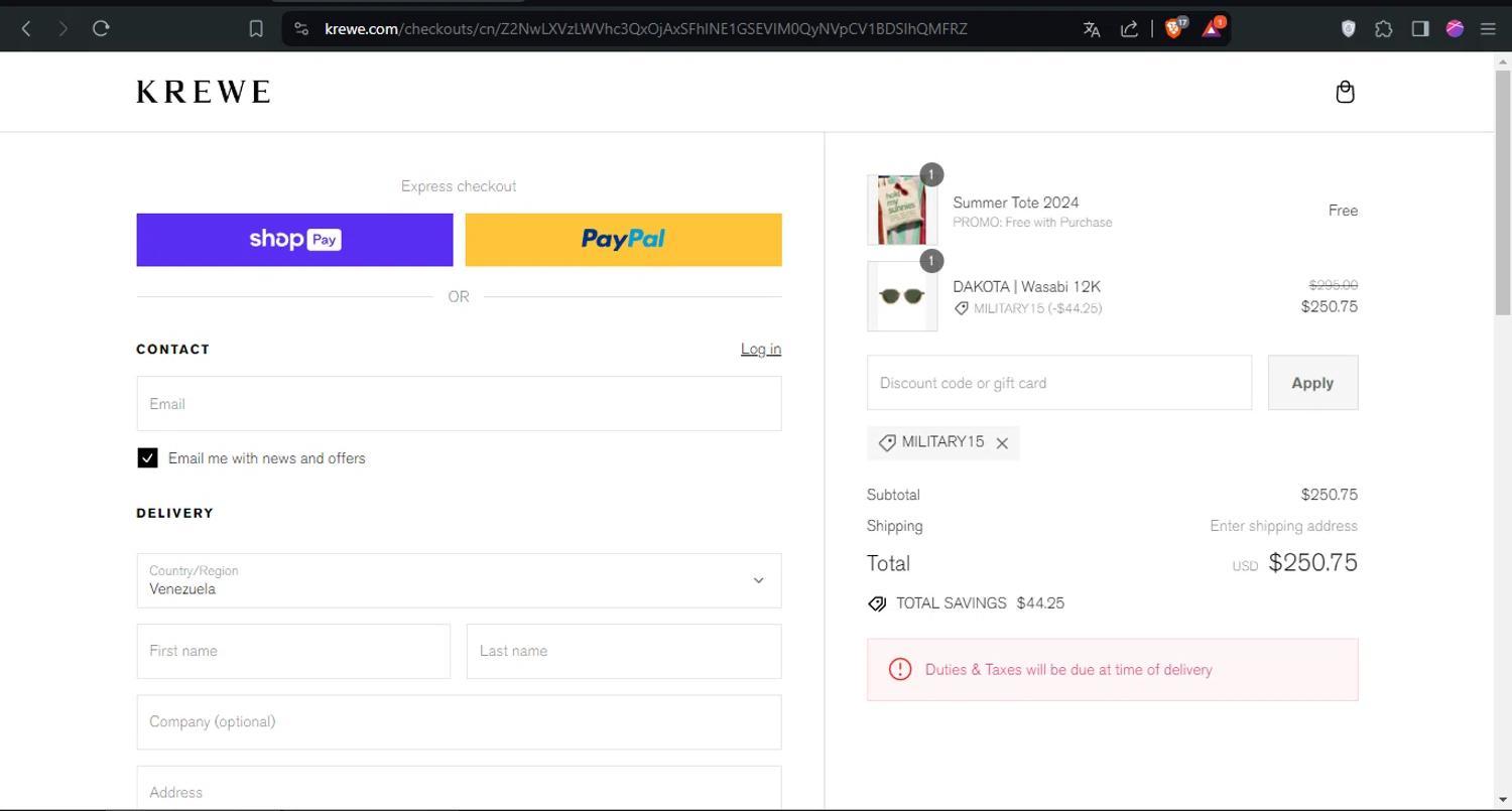 How to apply Krewe coupon code